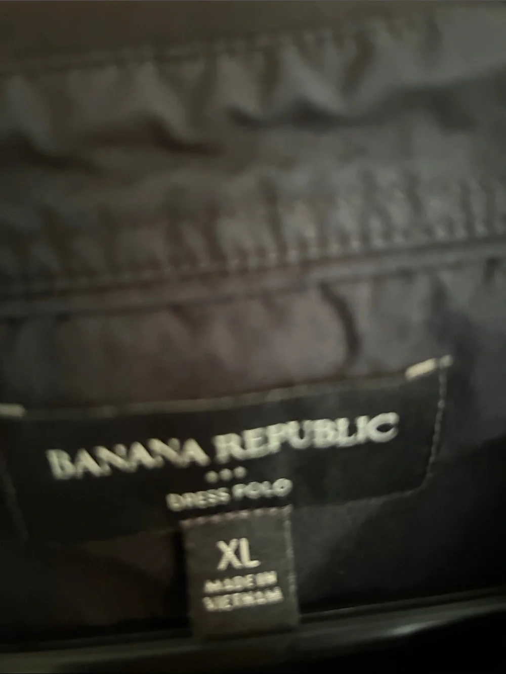 Banana Republic Men’s Black Polo with White Piping